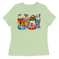 Matcha cartoon characters coffee cups Ladies Tee - Zillion Design Studio