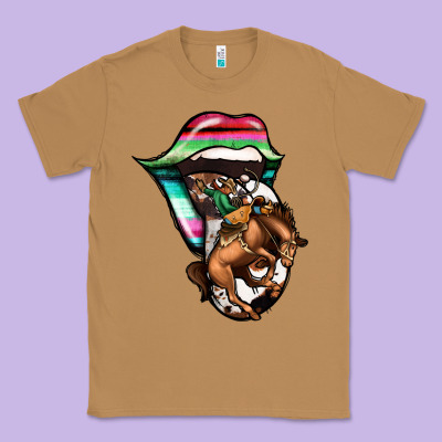 Serape Cowboy Tongue Classic Tee Designed By Jasminsmagicworld