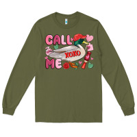 Army Green call me valentine mallard duck Long Sleeve Tee - MaliasSmallBusiness