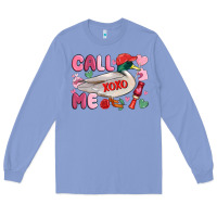 Colony Blue call me valentine mallard duck Long Sleeve Tee - MaliasSmallBusiness