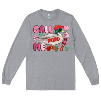 Heather Grey call me valentine mallard duck Long Sleeve Tee - MaliasSmallBusiness