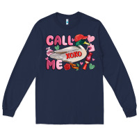 Navy call me valentine mallard duck Long Sleeve Tee - MaliasSmallBusiness