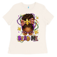 Bone bead me mardi gras afro messy bun Ladies Tee - texasbilliewilder