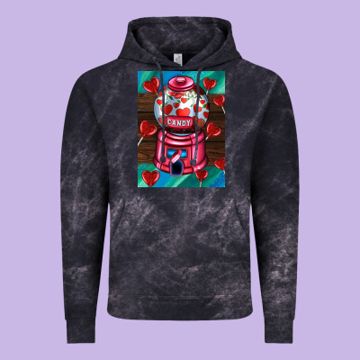 Candy Machine  With Heart Candies  Air Vintage Hoodie Designed By Adodesignshop