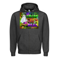 Charcoal Heather creep it real Zipper Hoodie - BundleAndBundleShop