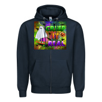 Navy creep it real Zipper Hoodie - BundleAndBundleShop