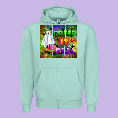Creep It Real Zipper Hoodie Designed By Bundleandbundleshop