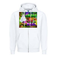 White creep it real Zipper Hoodie - BundleAndBundleShop