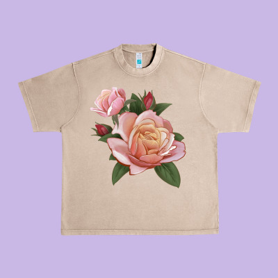 State Of Grace Rose Urban Heavy Tee Designed By Lillyallendesigns
