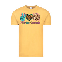 Vintage Mustard peace love labradoodle Vintage Tee - Jasminsmagicworld