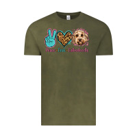 Vintage Olive peace love labradoodle Vintage Tee - Jasminsmagicworld