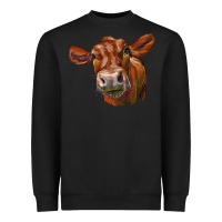 Black red angus face Heavyweight Sweatshirt - LillyAllenDesigns