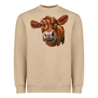 Mushroom red angus face Heavyweight Sweatshirt - LillyAllenDesigns
