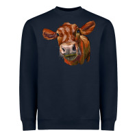 Navy red angus face Heavyweight Sweatshirt - LillyAllenDesigns