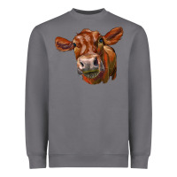 Storm red angus face Heavyweight Sweatshirt - LillyAllenDesigns