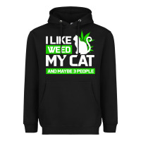 Black Cat Weed I Like My Cat Gift Heavyweight Hoodie - Bettercallsaul