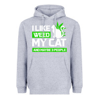 Heather Grey Cat Weed I Like My Cat Gift Heavyweight Hoodie - Bettercallsaul