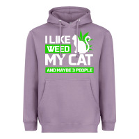 Lavender Cat Weed I Like My Cat Gift Heavyweight Hoodie - Bettercallsaul