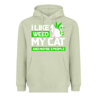 Matcha Cat Weed I Like My Cat Gift Heavyweight Hoodie - Bettercallsaul