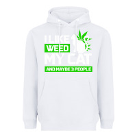 White Cat Weed I Like My Cat Gift Heavyweight Hoodie - Bettercallsaul