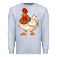 Heather Grey cute chicken Premium Sweatshirt - texasbilliewilder