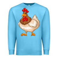Ocean Blue cute chicken Premium Sweatshirt - texasbilliewilder