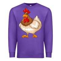 Purple cute chicken Premium Sweatshirt - texasbilliewilder