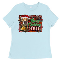 Baby Blue merry christmas y'all Ladies Tee - RanaPortraitStore