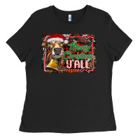 Black merry christmas y'all Ladies Tee - RanaPortraitStore