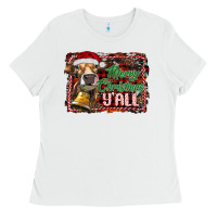 White merry christmas y'all Ladies Tee - RanaPortraitStore