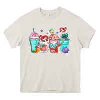 Cream ariel coffee cups Heavy Core Tee - Zillion Design Studio
