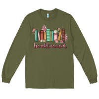 Army Green booktrovert Long Sleeve Tee - MaliasSmallBusiness