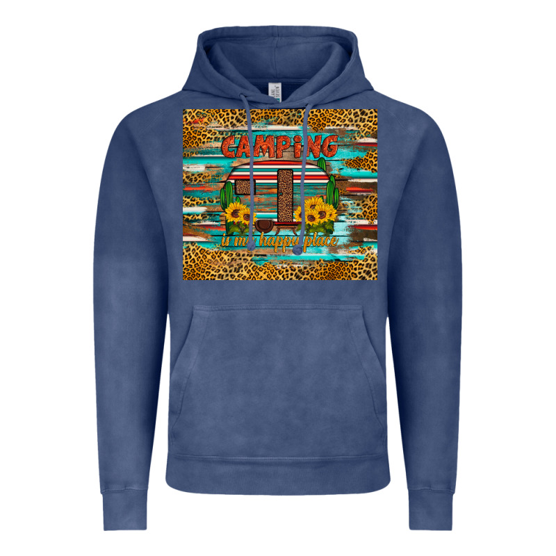 Camping Is My Happy Place Vintage Hoodie by Artiststas | Teevron