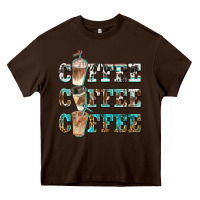 Chocolate Brown western coffees Heavy Core Tee - BarkalooDesign