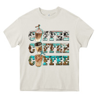 Cream western coffees Heavy Core Tee - BarkalooDesign