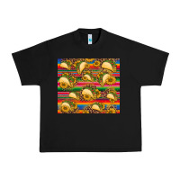 Black tacos and sunflowers with serape leopard background Urban Heavy Tee - BarkalooDesign