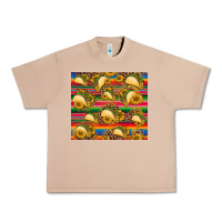 Burro tacos and sunflowers with serape leopard background Urban Heavy Tee - BarkalooDesign