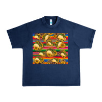Navy tacos and sunflowers with serape leopard background Urban Heavy Tee - BarkalooDesign