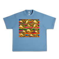 Pebble Blue tacos and sunflowers with serape leopard background Urban Heavy Tee - BarkalooDesign