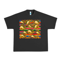 Pigment Black tacos and sunflowers with serape leopard background Urban Heavy Tee - BarkalooDesign