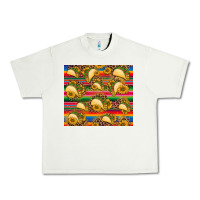 Pistachio tacos and sunflowers with serape leopard background Urban Heavy Tee - BarkalooDesign