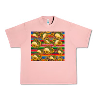 Salmon tacos and sunflowers with serape leopard background Urban Heavy Tee - BarkalooDesign
