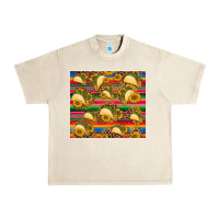 Sandshell tacos and sunflowers with serape leopard background Urban Heavy Tee - BarkalooDesign