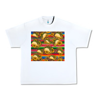 White tacos and sunflowers with serape leopard background Urban Heavy Tee - BarkalooDesign