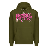 Army Green Breast Cancer behavioral therapist Premium Hoodie - texasbilliewilder