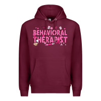 Burgundy Breast Cancer behavioral therapist Premium Hoodie - texasbilliewilder