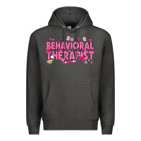 Charcoal Heather Breast Cancer behavioral therapist Premium Hoodie - texasbilliewilder