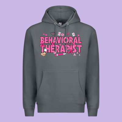 Breast Cancer Behavioral Therapist Premium Hoodie Designed By Texasbilliewilder