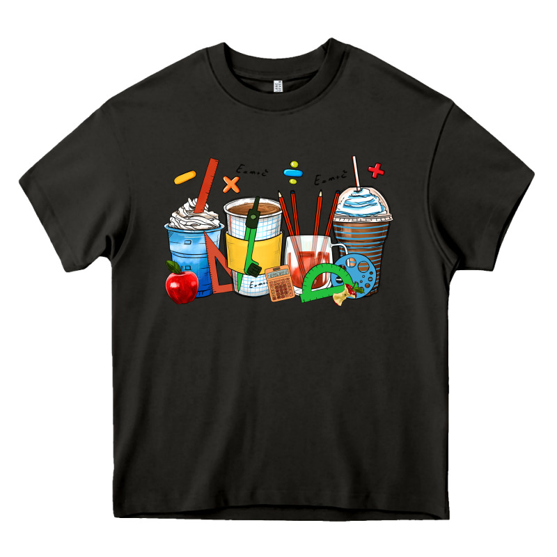 Math Teacher Coffee Cups Heavy Core Tee by Zillion Design Studio | Teevron