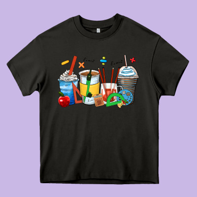 Math Teacher Coffee Cups Heavy Core Tee Designed By Zillion Design Studio